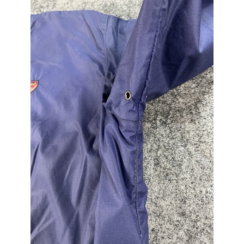 Vtg Polo Ralph Lauren Nylon Windbreaker Pullover Navy Mens Medium Made in USA - Picture 5 of 11